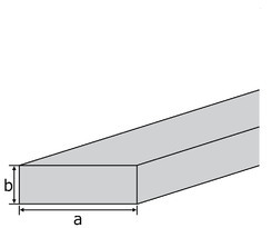 1.4571 Flat bar 60x40 mm hot rolled pickled EN 10058 factory length 4-6m