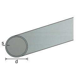 1.4509 Decorative Round tube 30x2 mm HF-welded not annealed polished factory length 6m + protective hose