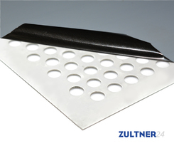 1.4301 Edelstahllochblech RG10-15 1,5x1000x2000 mm 2-seitig K220/240 + Laserfolie DIN 24041