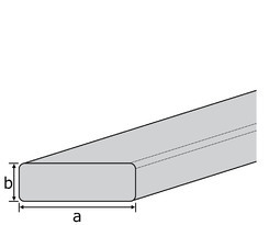 Copper flat bar CW004A (CU-ETP) 30x10 mm drawn R250/300 EN13601 round-edges factory length 4/4,2 m