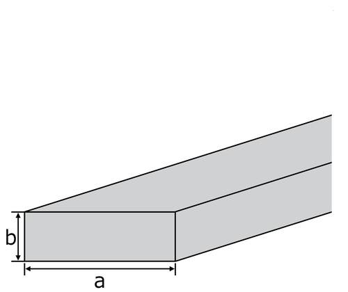 Alu-Flach EN-AW 6060 (AlMgSi0,5) 10x5 mm gepresst T66 EZL 6 m