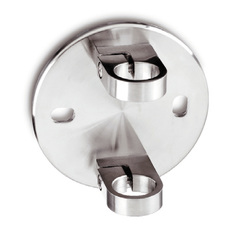 A2 Pfostenhalter f. Rundrohr 42,4 Abstand 60 mm gebürstet  130552-042-12