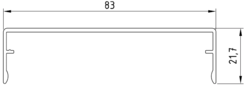Alu Klipsdeckschiene System 80 (83,0x21,7mm) blank EZL 6 m